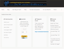 Tablet Screenshot of diewahrheitimherzen.net